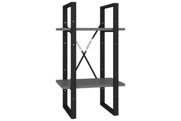 Bokhylle 5 nivåer grå 40x30x175 cm sponplate - Grå - Oppbevaring - Hyller - Bokhylle