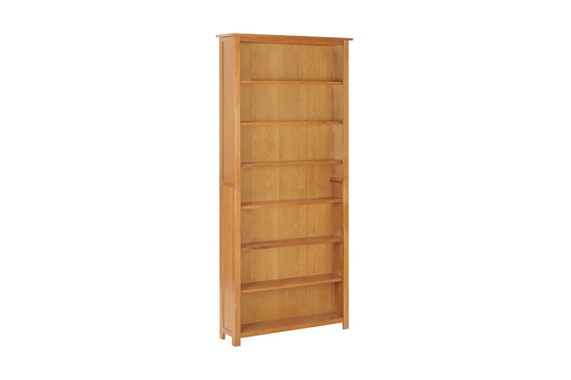Bokhylle 6 etasjer 90x22,5x200 cm heltre eik - Oppbevaring - Hyller - Bokhylle