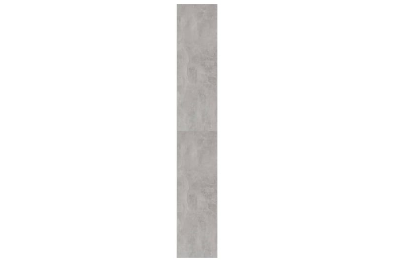 Bokhylle betonggrå 40x30x189 cm sponplate - Grå - Oppbevaring - Hyller - Bokhylle