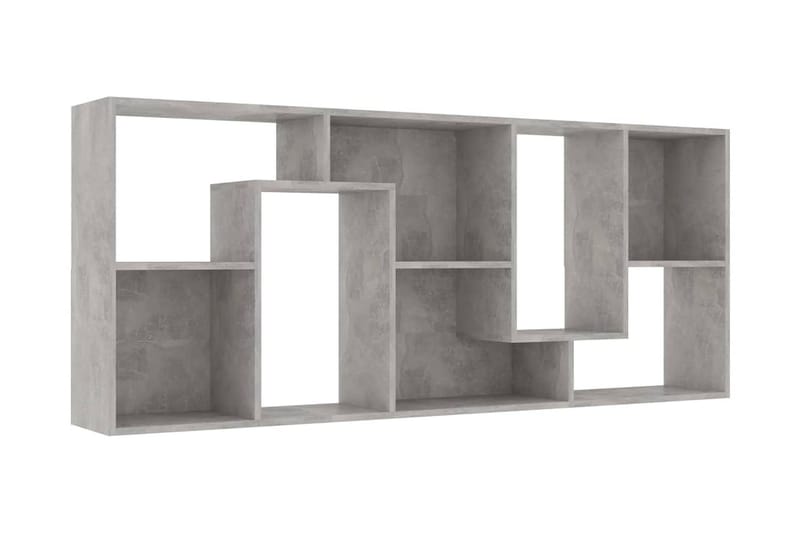Bokhylle betonggrå 67x24x161 cm sponplate - Grå - Bokhylle