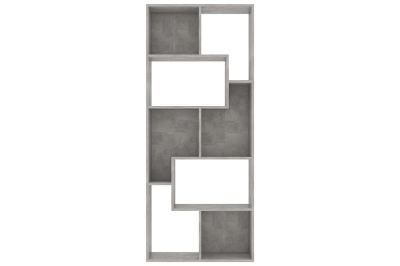 Bokhylle betonggrå 67x24x161 cm sponplate - Grå - Oppbevaring - Hyller - Bokhylle