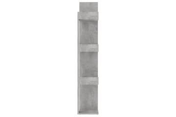 Bokhylle betonggrå 86x25,5x140 cm sponplate - Grå - Oppbevaring - Hyller - Bokhylle