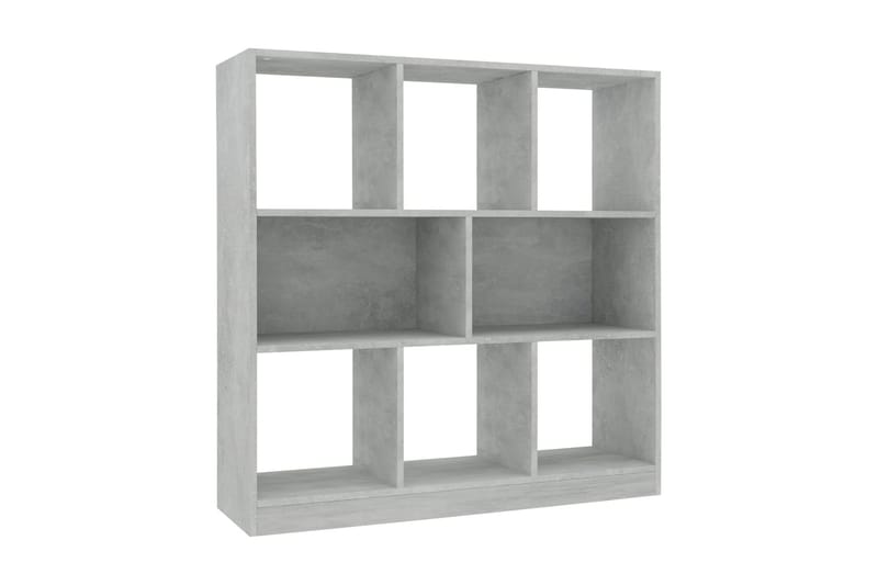 Bokhylle betonggrå 97,5x29,5x100 cm sponplate - Grå - Oppbevaring - Hyller - Bokhylle