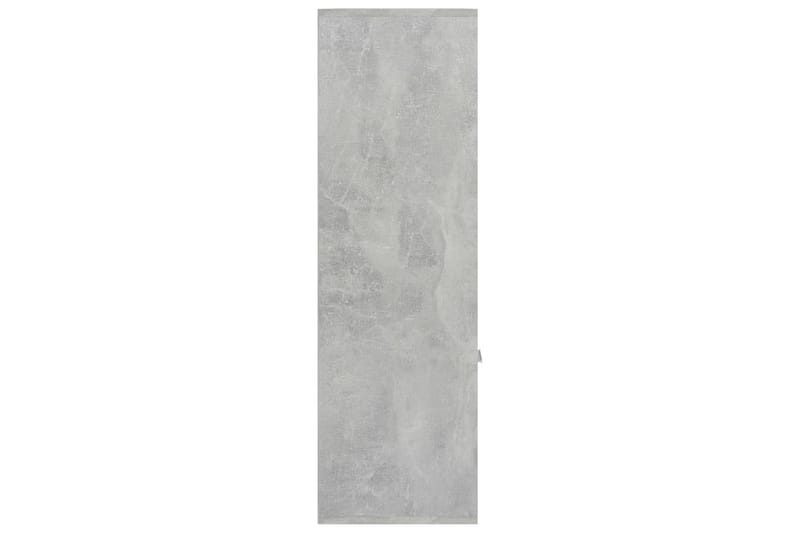 Bokhylle betonggrå 98x30x98 cm sponplate - Grå - Oppbevaring - Hyller - Bokhylle