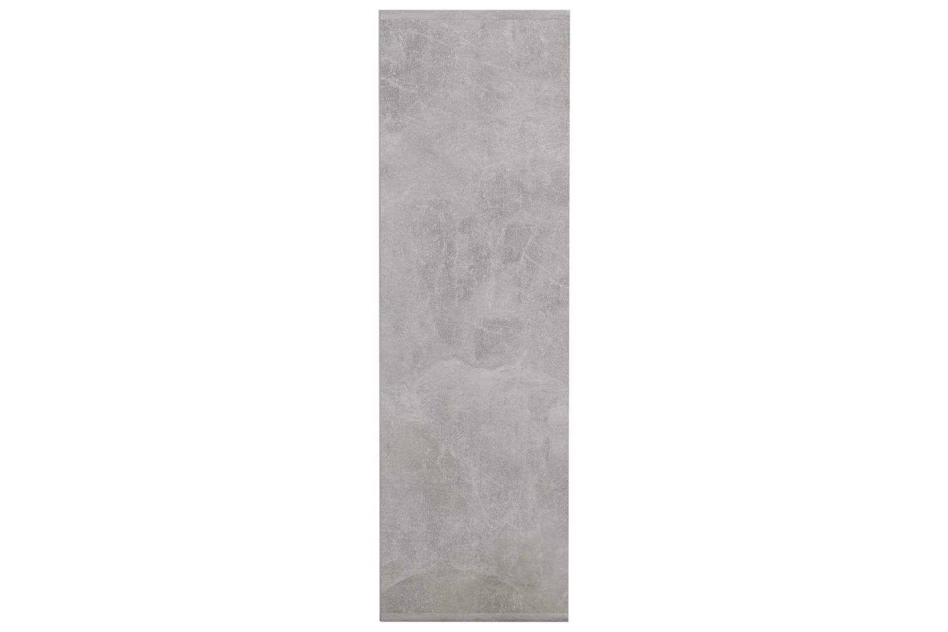 Bokhylle betonggrå 98x30x98 cm sponplate - Grå - Oppbevaring - Hyller - Bokhylle
