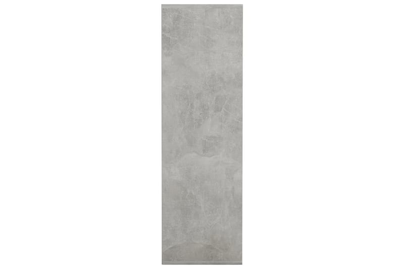 Bokhylle betonggrå 98x30x98 cm sponplate - Grå - Oppbevaring - Hyller - Bokhylle