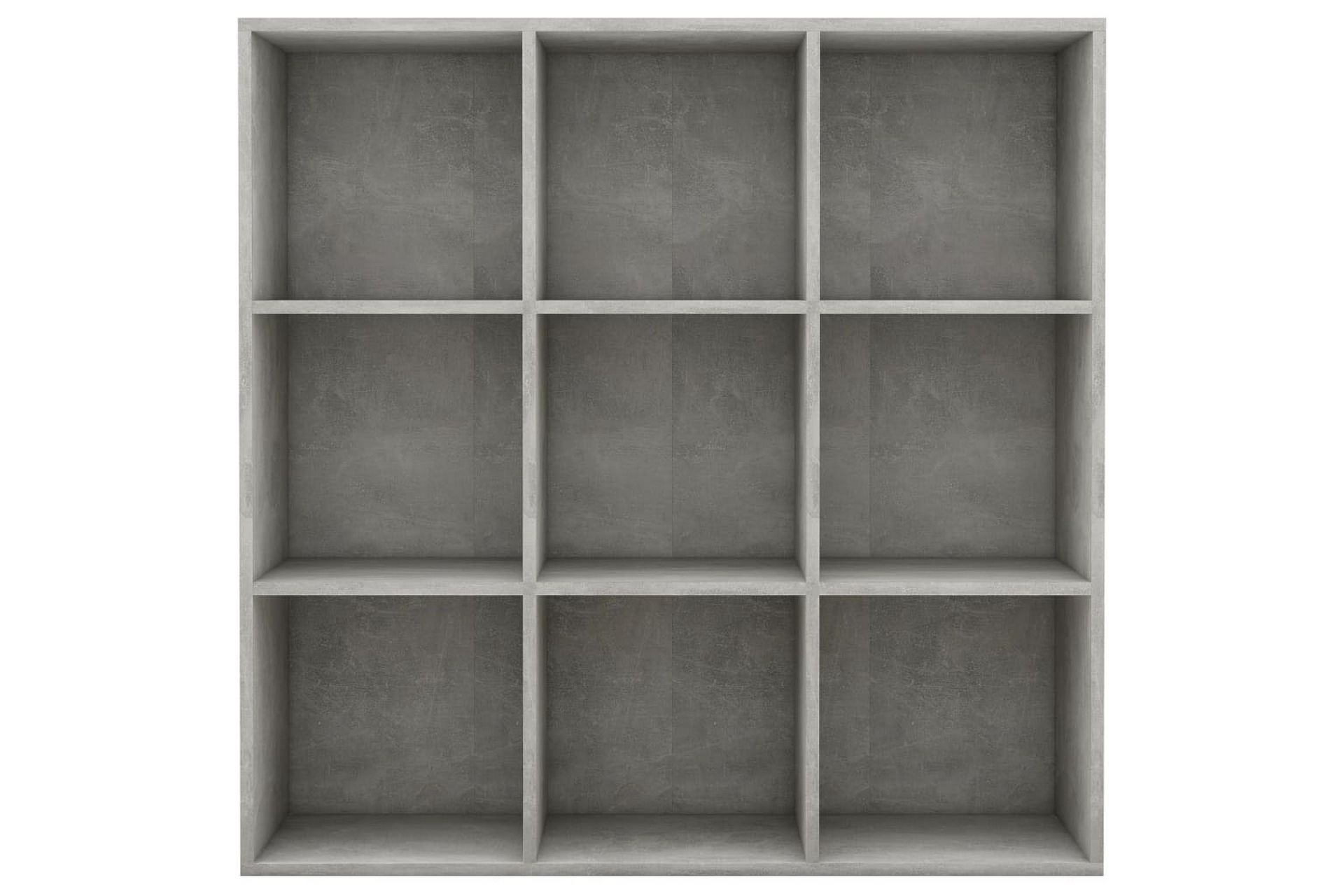 Bokhylle betonggrå 98x30x98 cm sponplate - Grå - Oppbevaring - Hyller - Bokhylle