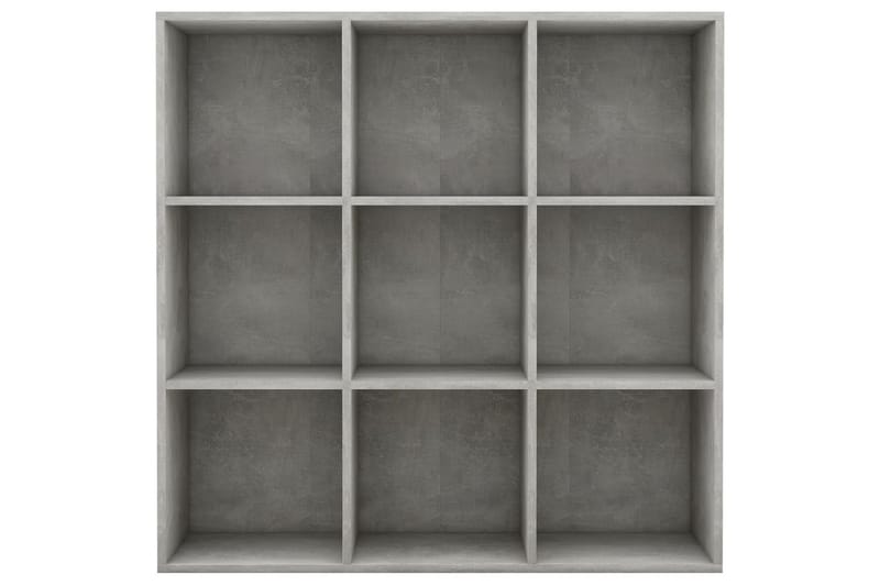 Bokhylle betonggrå 98x30x98 cm sponplate - Grå - Oppbevaring - Hyller - Bokhylle