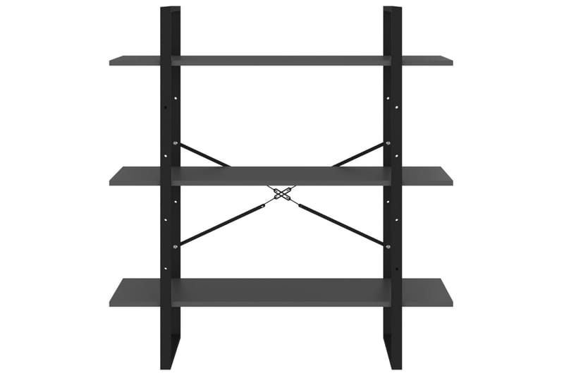 Bokhylle grå 100x30x105 cm sponplate - Grå - Oppbevaring - Hyller - Bokhylle