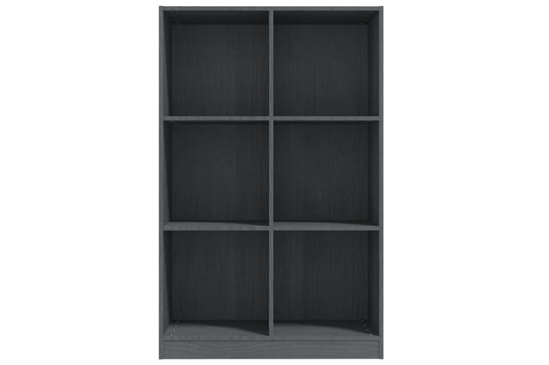 Bokhylle grå 70x33x110 cm heltre furu - Grå - Oppbevaring - Hyller - Bokhylle