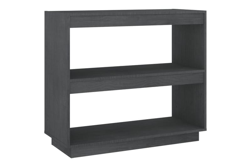 Bokhylle grå 80x35x71 cm heltre furu - Grå - Oppbevaring - Hyller - Bokhylle