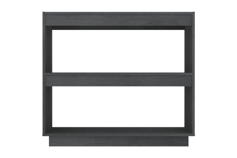Bokhylle grå 80x35x71 cm heltre furu - Grå - Oppbevaring - Hyller - Bokhylle