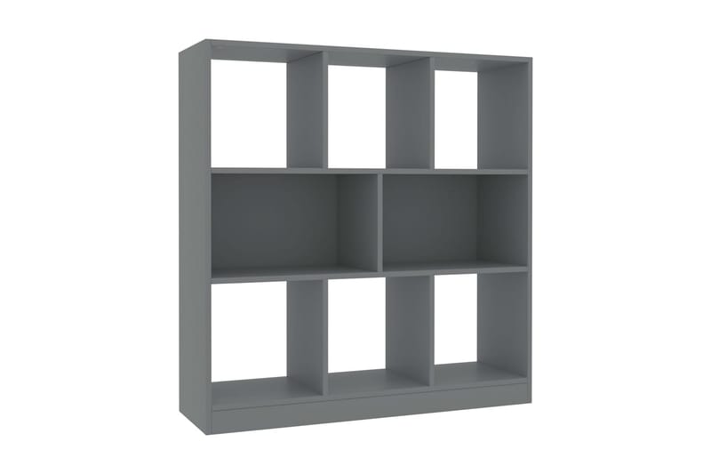 Bokhylle grå 97,5x29,5x100 cm sponplate - Grå - Oppbevaring - Hyller - Bokhylle