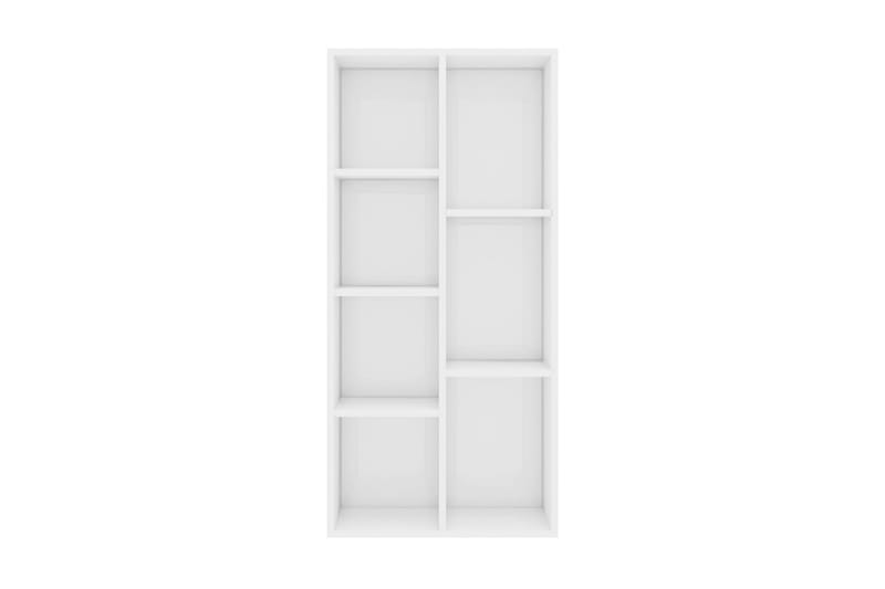 Bokhylle høyglans hvit 50x25x106 cm sponplate - Hvit - Oppbevaring - Hyller - Bokhylle