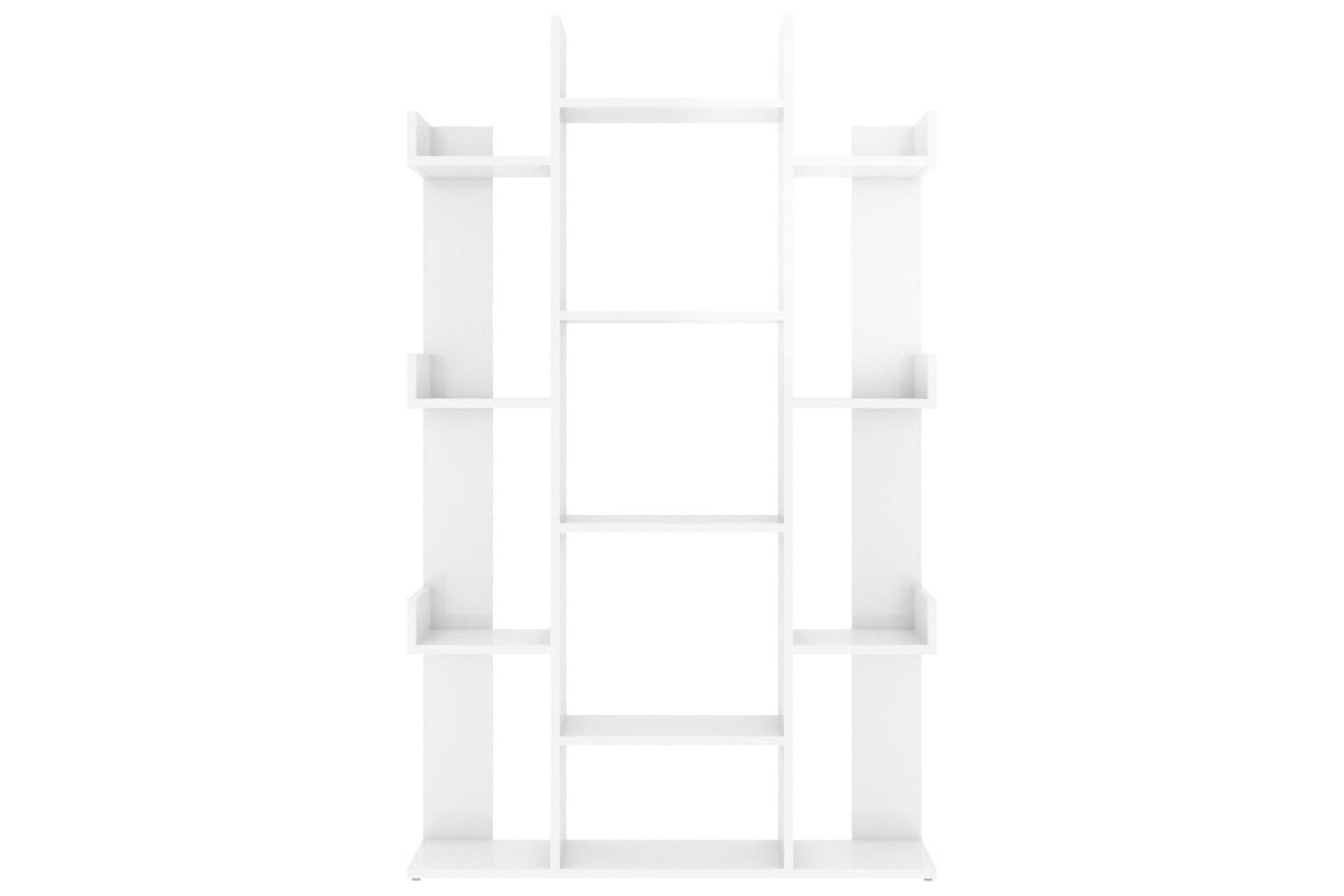 Bokhylle høyglans hvit 86x25,5x140 cm sponplate - Hvit - Oppbevaring - Hyller - Bokhylle