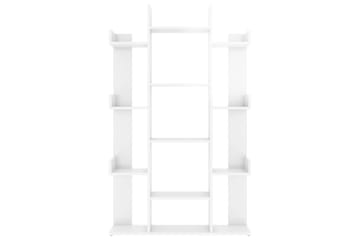Bokhylle høyglans hvit 86x25,5x140 cm sponplate - Hvit - Oppbevaring - Hyller - Bokhylle