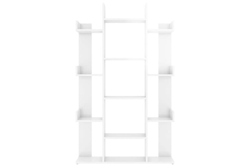 Bokhylle høyglans hvit 86x25,5x140 cm sponplate - Hvit - Oppbevaring - Hyller - Bokhylle