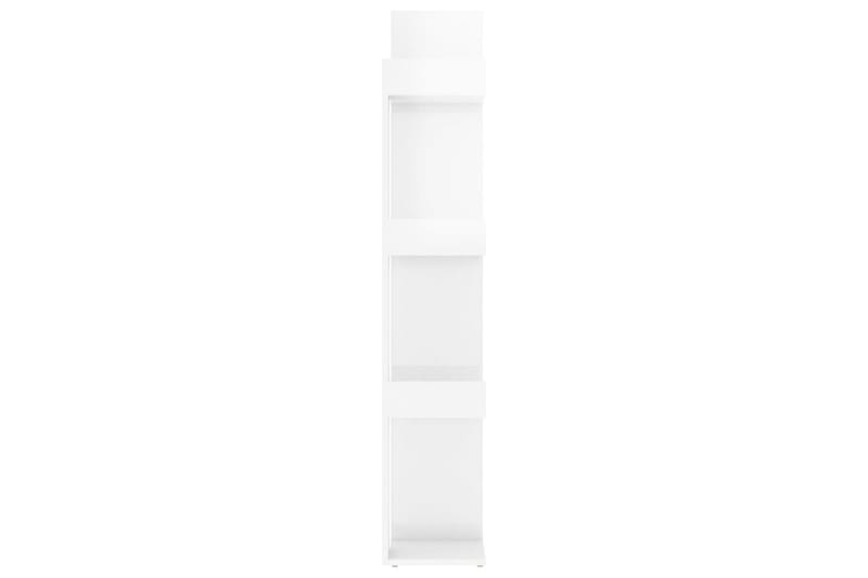 Bokhylle høyglans hvit 86x25,5x140 cm sponplate - Hvit - Oppbevaring - Hyller - Bokhylle