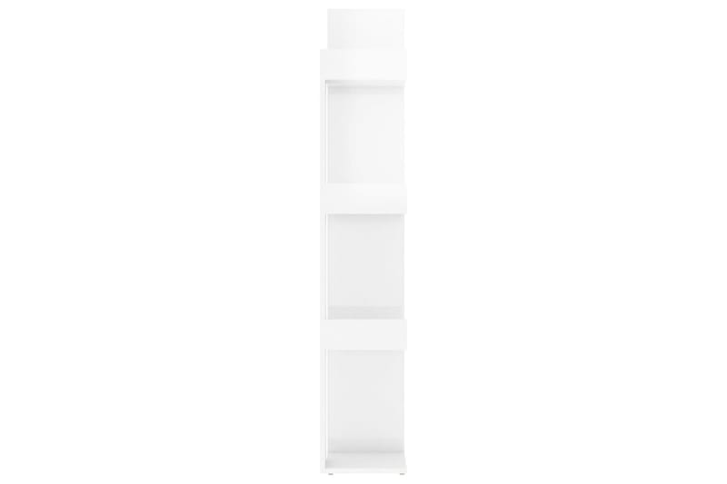Bokhylle høyglans hvit 86x25,5x140 cm sponplate - Hvit - Bokhylle