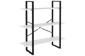 Bokhylle hvit 100x30x105 cm sponplate - Hvit - Oppbevaring - Hyller - Bokhylle