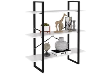 Bokhylle hvit 100x30x105 cm sponplate - Hvit - Oppbevaring - Hyller - Bokhylle