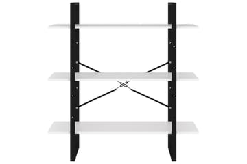 Bokhylle hvit 100x30x105 cm sponplate - Hvit - Oppbevaring - Hyller - Bokhylle