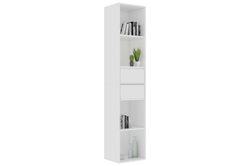Bokhylle hvit 36x30x171 cm sponplate - Oppbevaring - Hyller - Bokhylle