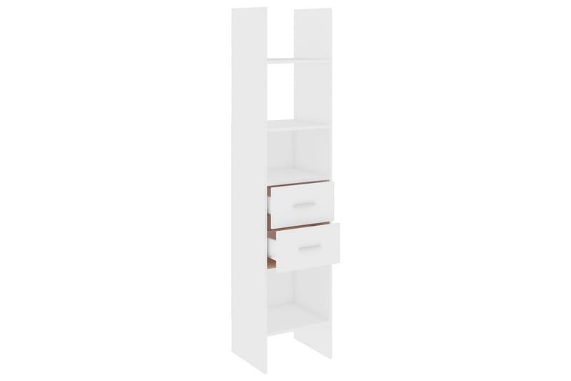 Bokhylle hvit 40x35x180 cm sponplate - Hvit - Oppbevaring - Hyller - Bokhylle