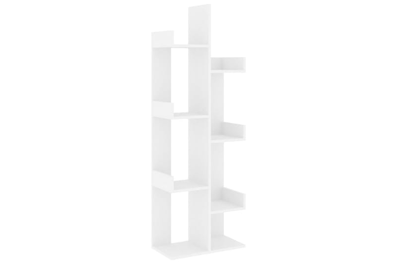 Bokhylle hvit 48x25,5x140 cm sponplate - Hvit - Oppbevaring - Hyller - Bokhylle