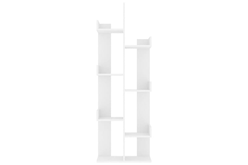 Bokhylle hvit 48x25,5x140 cm sponplate - Hvit - Oppbevaring - Hyller - Bokhylle