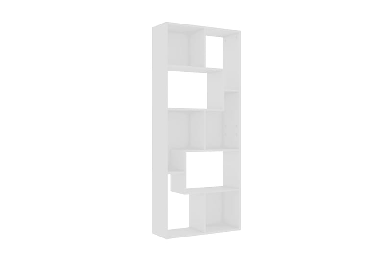 Bokhylle hvit 67x24x161 cm sponplate - Hvit - Oppbevaring - Hyller - Bokhylle