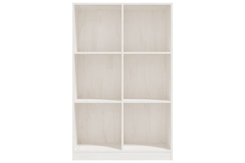 Bokhylle hvit 70x33x110 cm heltre furu - Hvit - Oppbevaring - Hyller - Bokhylle