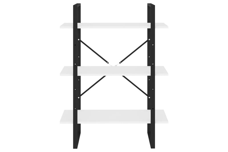 Bokhylle hvit 80x30x105 cm sponplate - Svart - Oppbevaring - Hyller - Bokhylle