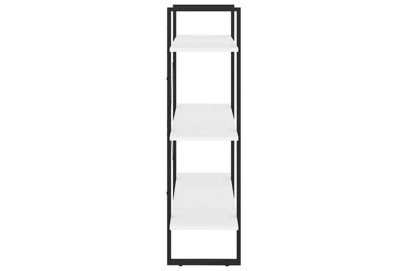 Bokhylle hvit 80x30x105 cm sponplate - Svart - Oppbevaring - Hyller - Bokhylle