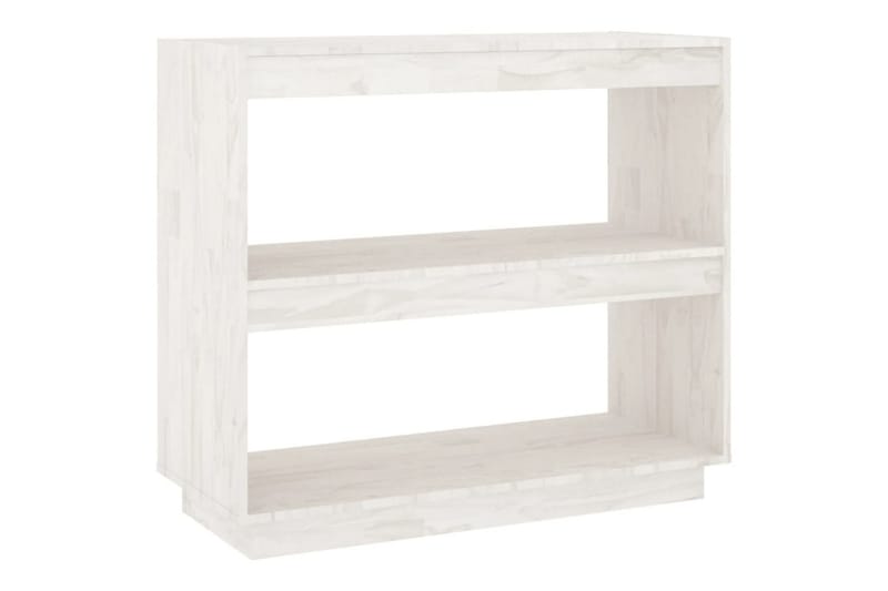 Bokhylle hvit 80x35x71 cm heltre furu - Hvit - Oppbevaring - Hyller - Bokhylle