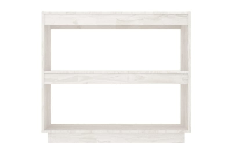 Bokhylle hvit 80x35x71 cm heltre furu - Hvit - Oppbevaring - Hyller - Bokhylle