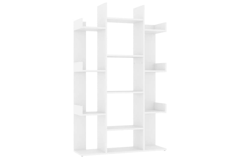 Bokhylle hvit 86x25,5x140 cm sponplate - Hvit - Oppbevaring - Hyller - Bokhylle