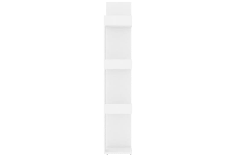 Bokhylle hvit 86x25,5x140 cm sponplate - Hvit - Oppbevaring - Hyller - Bokhylle
