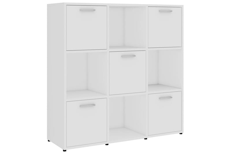 Bokhylle hvit 90x30x90 cm sponplate - Oppbevaring - Hyller - Bokhylle