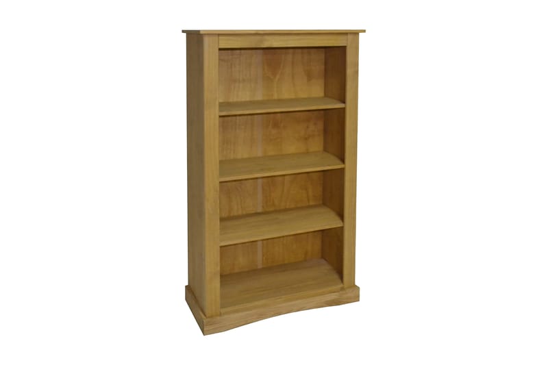 Bokhylle m. 4 hyller meksikansk Corona-stil furu 81x29x150cm - Brun - Oppbevaring - Hyller - Bokhylle