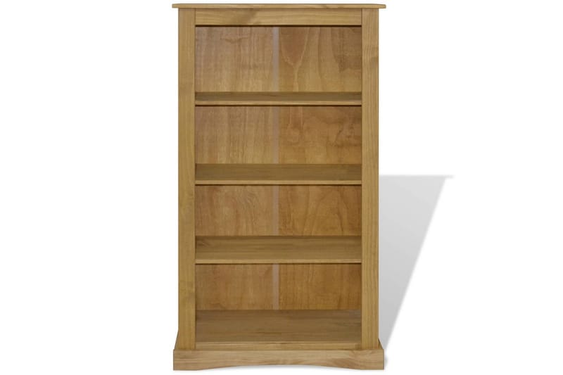 Bokhylle m. 4 hyller meksikansk Corona-stil furu 81x29x150cm - Brun - Oppbevaring - Hyller - Bokhylle