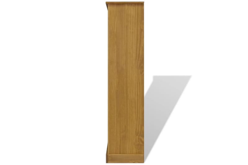 Bokhylle m. 4 hyller meksikansk Corona-stil furu 81x29x150cm - Brun - Oppbevaring - Hyller - Bokhylle