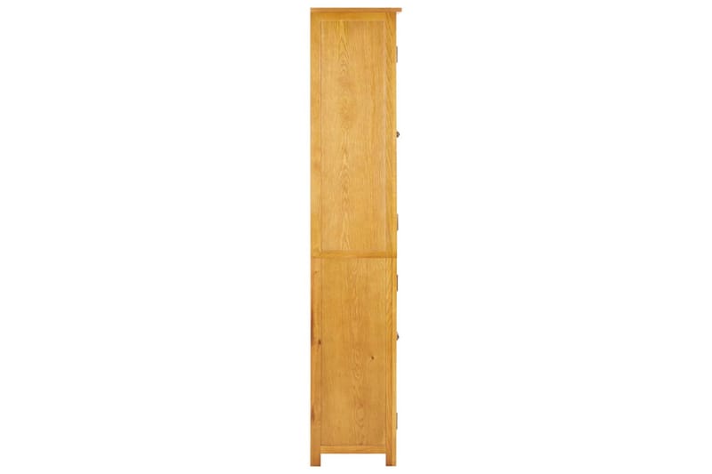Bokhylle med 4 dører 90x35x200 cm heltre eik & glass - Oppbevaring - Hyller - Bokhylle