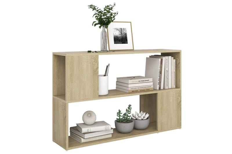 Bokhylle sonoma eik 100x24x63 cm sponplate - Brun - Oppbevaring - Hyller - Bokhylle