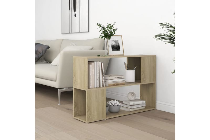 Bokhylle sonoma eik 100x24x63 cm sponplate - Brun - Oppbevaring - Hyller - Bokhylle
