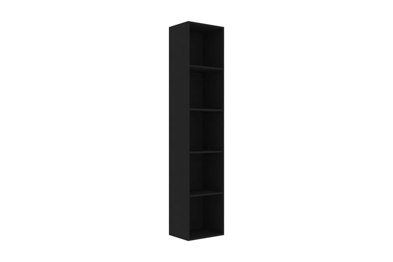 Bokhylle svart 40x30x189 cm sponplate - Svart - Oppbevaring - Hyller - Bokhylle