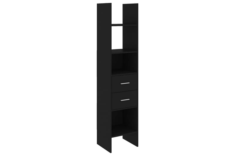 Bokhylle svart 40x35x180 cm sponplate - Svart - Oppbevaring - Hyller - Bokhylle