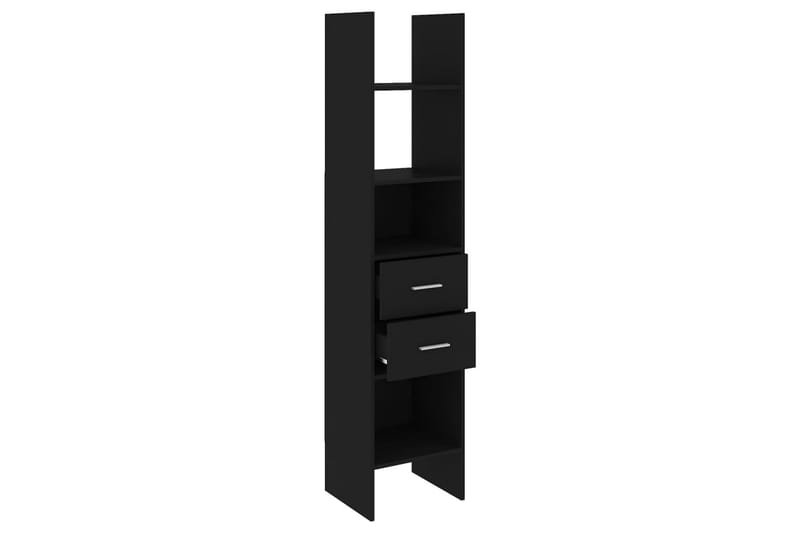 Bokhylle svart 40x35x180 cm sponplate - Svart - Oppbevaring - Hyller - Bokhylle