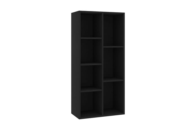 Bokhylle svart 50x25x106 cm sponplate - Svart - Oppbevaring - Hyller - Bokhylle