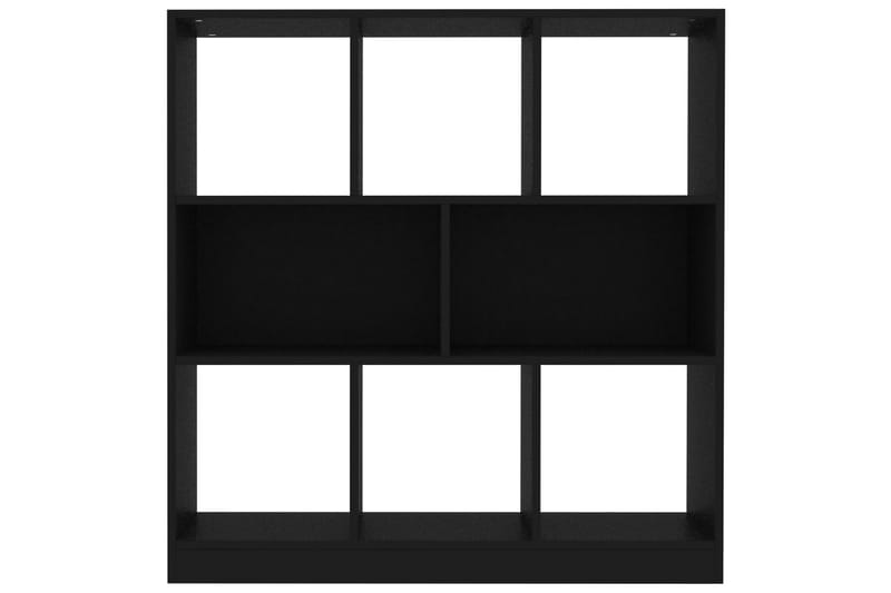 Bokhylle svart 97,5x29,5x100 cm sponplate - Svart - Oppbevaring - Hyller - Bokhylle